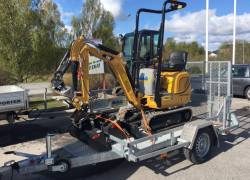 Cat 1tons maskin på släp